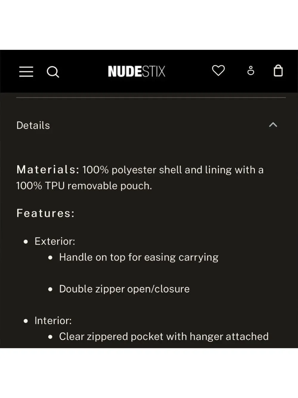 NUDESTIX Hanging Cosmetic Case | NEW | Travel Makeup Bag | Hanging Makeup Bag